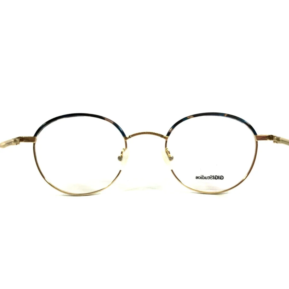 Gigi Studios Eyeglasses Frame TRIBECA 63510/3 Blue Gray Tortoise Gold 48-21-145